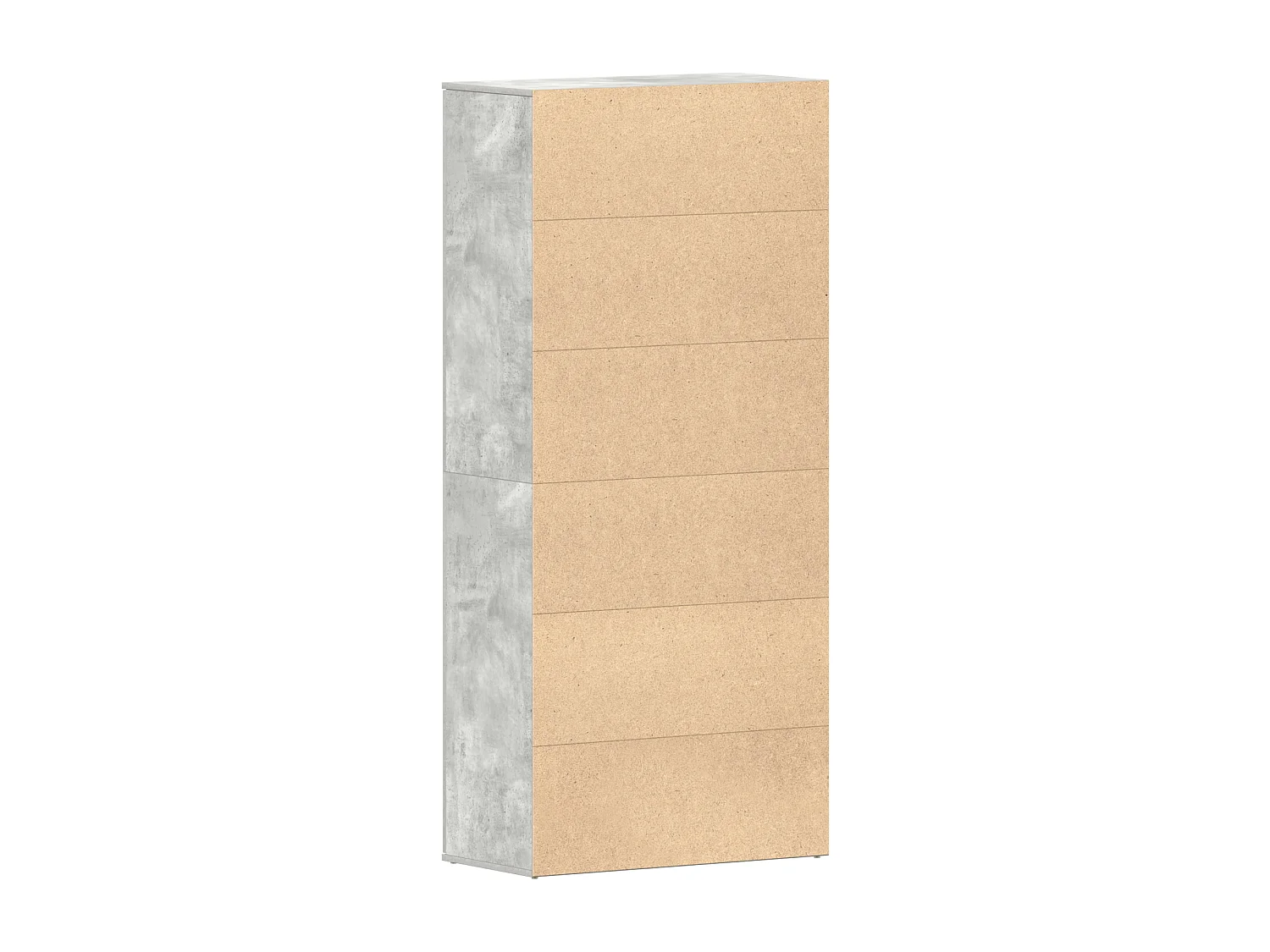 Armoire à chaussures gris béton 80x39x180 cm en bois aggloméré