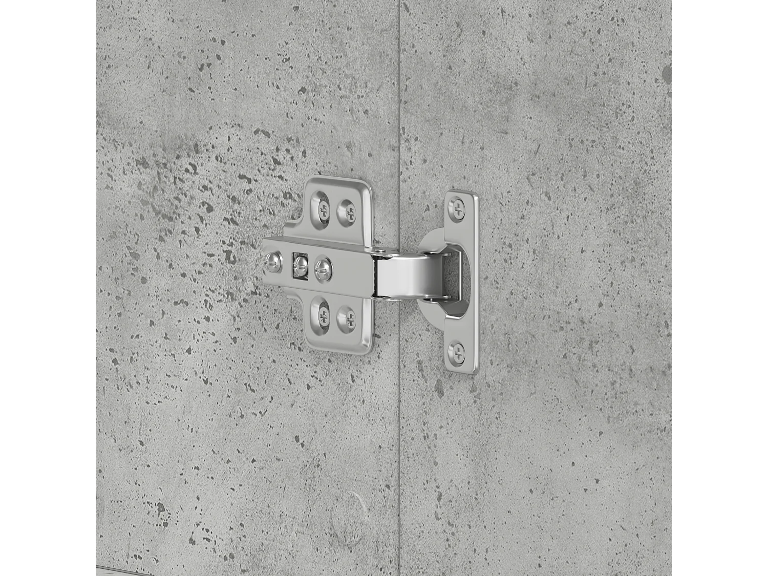 Armoire à chaussures gris béton 80x39x180 cm en bois aggloméré