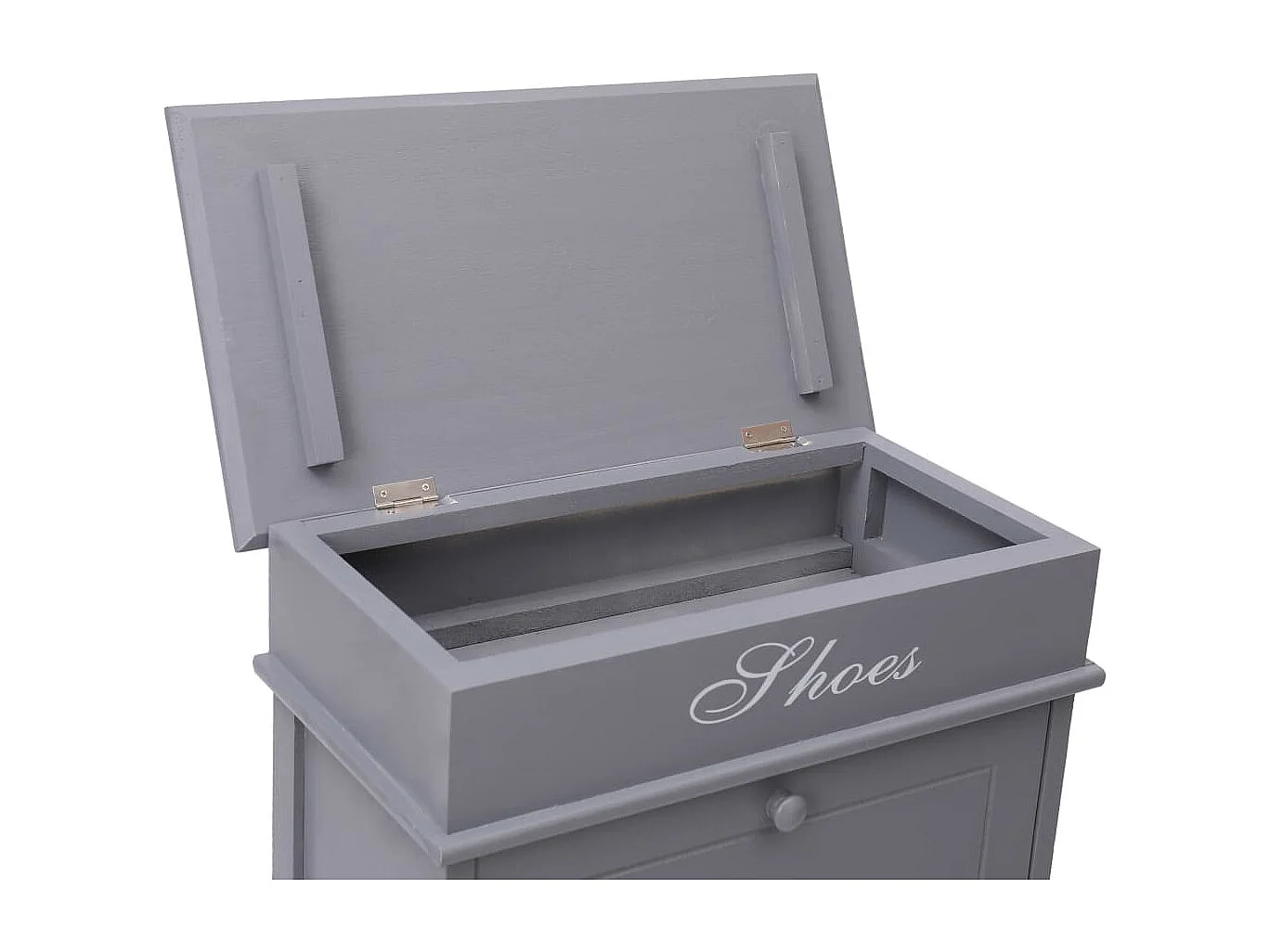 Grijze schoenenkast 50 x 28 x 98 cm Paulowniahout