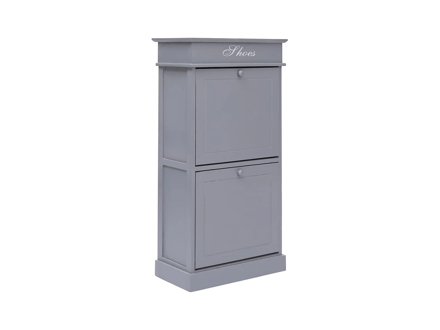Armoire à chaussures Gris 50 x 28 x 98 cm Bois de Paulownia