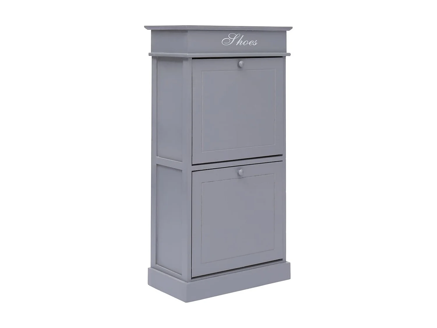 Zapatero gris 50 x 28 x 98 cm madera de paulownia