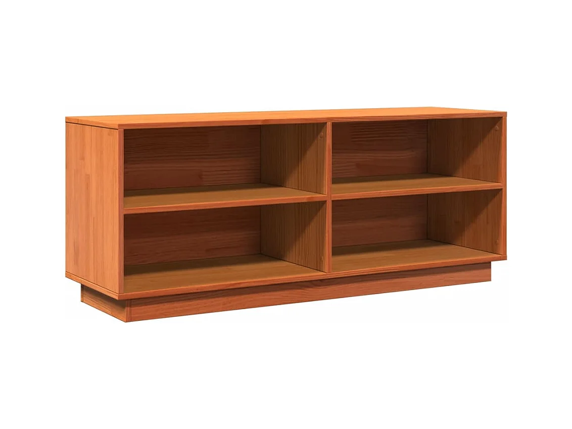 Armoire à chaussures cire marron 110x34x45 cm bois pin massif