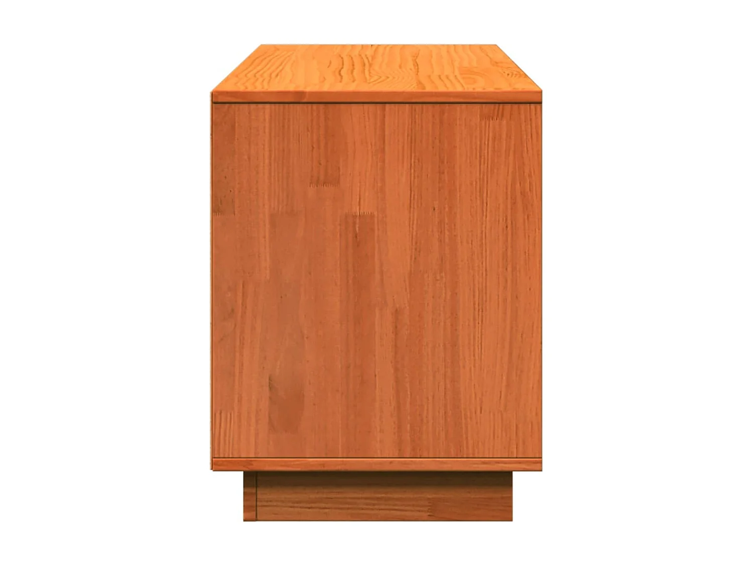 Zapatero encerado marrón 110x34x45 cm madera maciza de pino