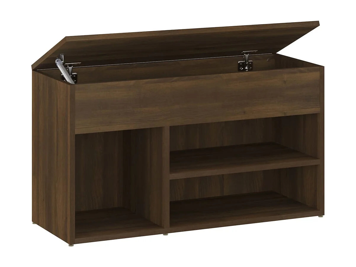 Panca portascarpe Rovere marrone 80x30x45 cm Legno ingegnerizzato