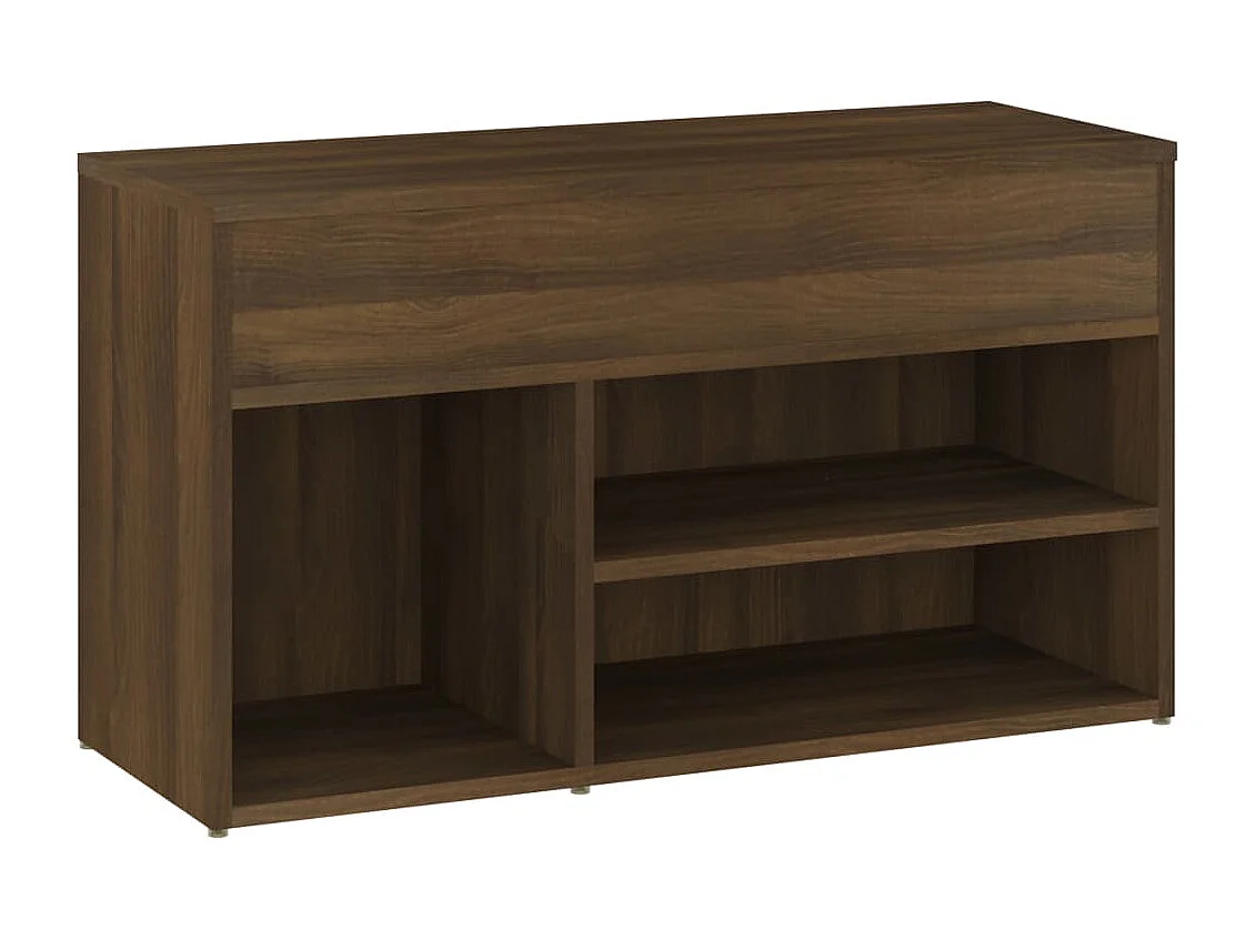 Panca portascarpe Rovere marrone 80x30x45 cm Legno ingegnerizzato