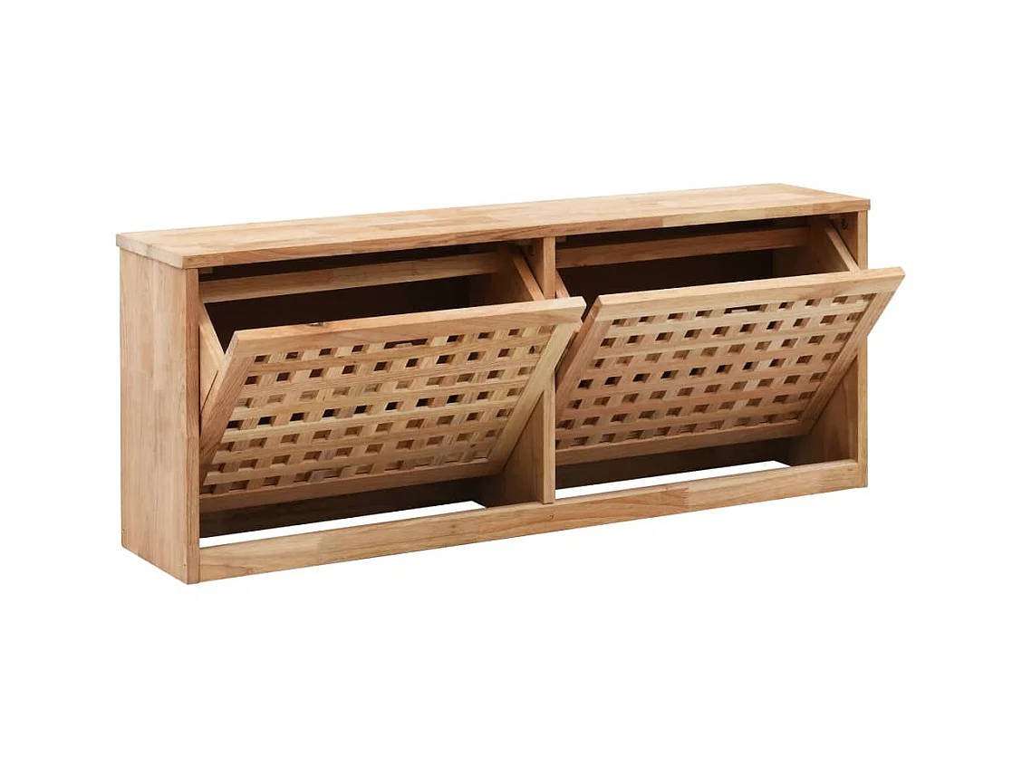 Banco zapatero 94x20x38cm Madera maciza de nogal