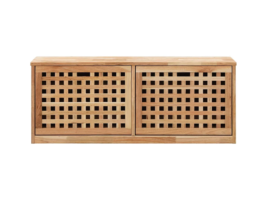 Banco zapatero 94x20x38cm Madera maciza de nogal