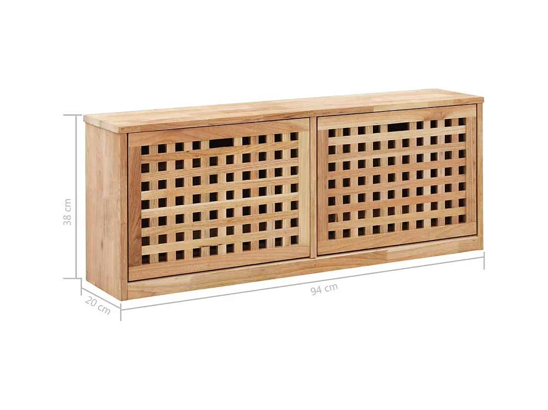 Banco zapatero 94x20x38cm Madera maciza de nogal