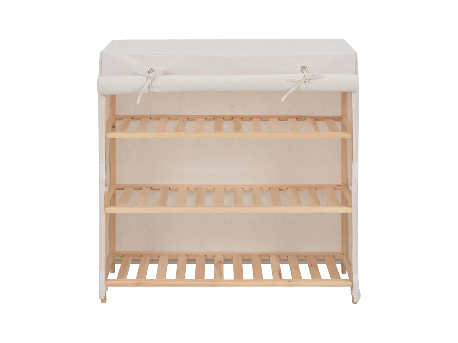 Armoire à chaussures avec housse Blanc 79x40x80 cm  Tissu