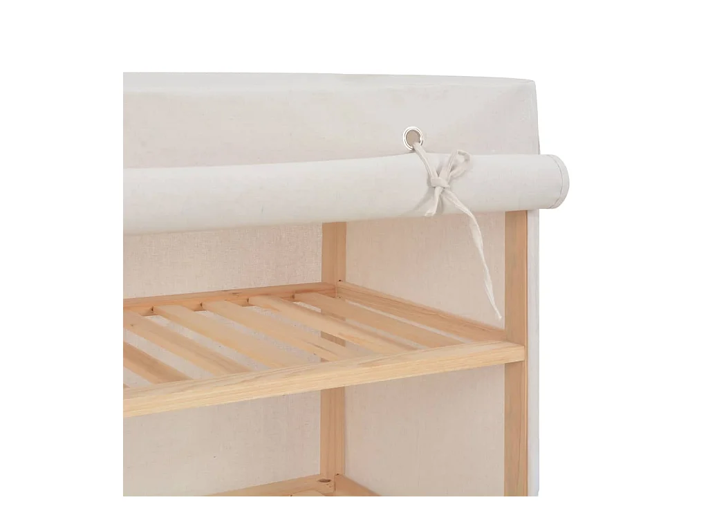 Armoire à chaussures avec housse Blanc 79x40x80 cm  Tissu