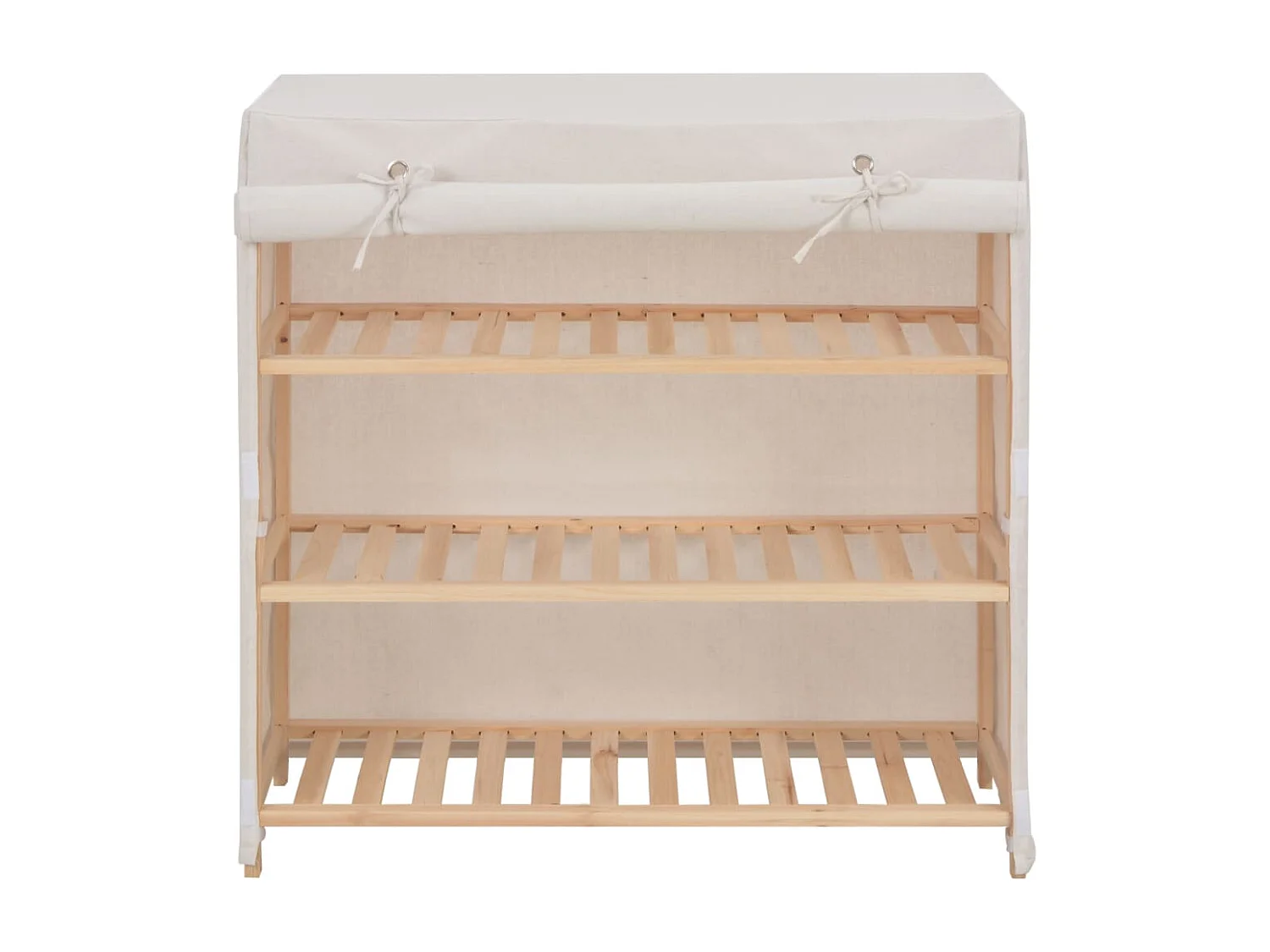 Armoire à chaussures avec housse Blanc 79x40x80 cm  Tissu