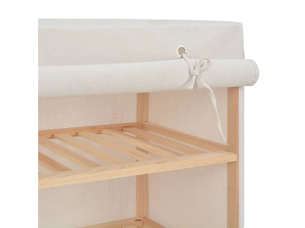Armoire à chaussures avec housse Blanc 79x40x80 cm  Tissu
