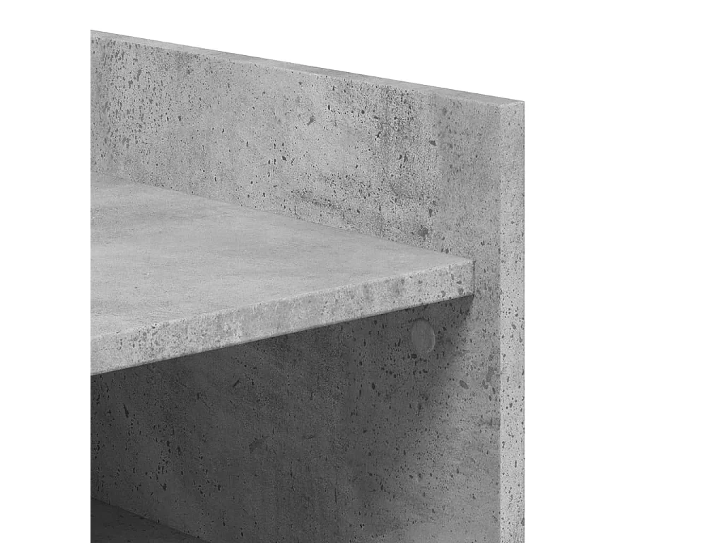 Armoire à chaussures gris béton 52x37,5x100cm bois d'ingénierie