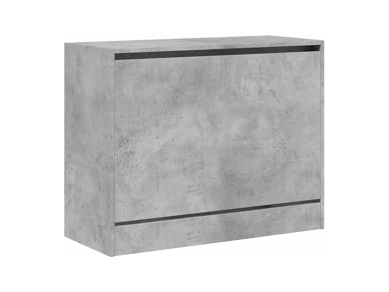 Armoire à chaussures gris béton 80x34x63 cm bois d'ingénierie
