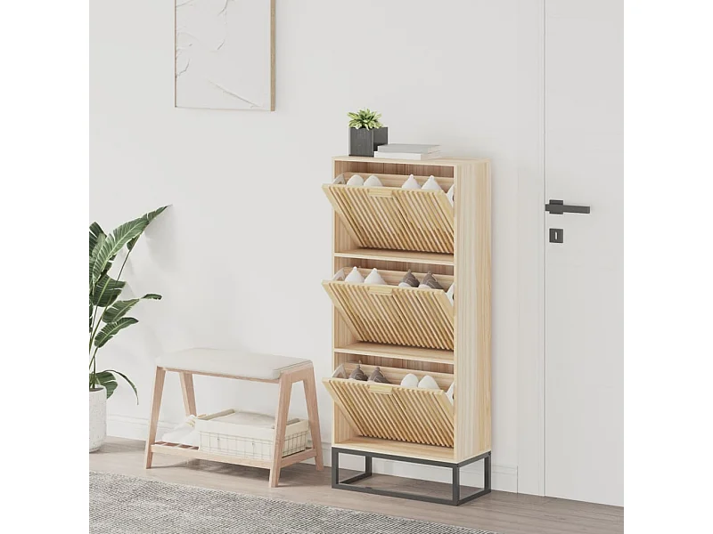 Zapatero 52x25x120 cm madera contrachapada