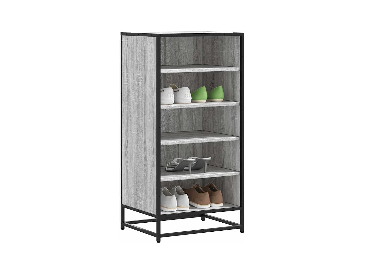 Zapatero gris Sonoma 48x38x97,5cm madera de ingeniería