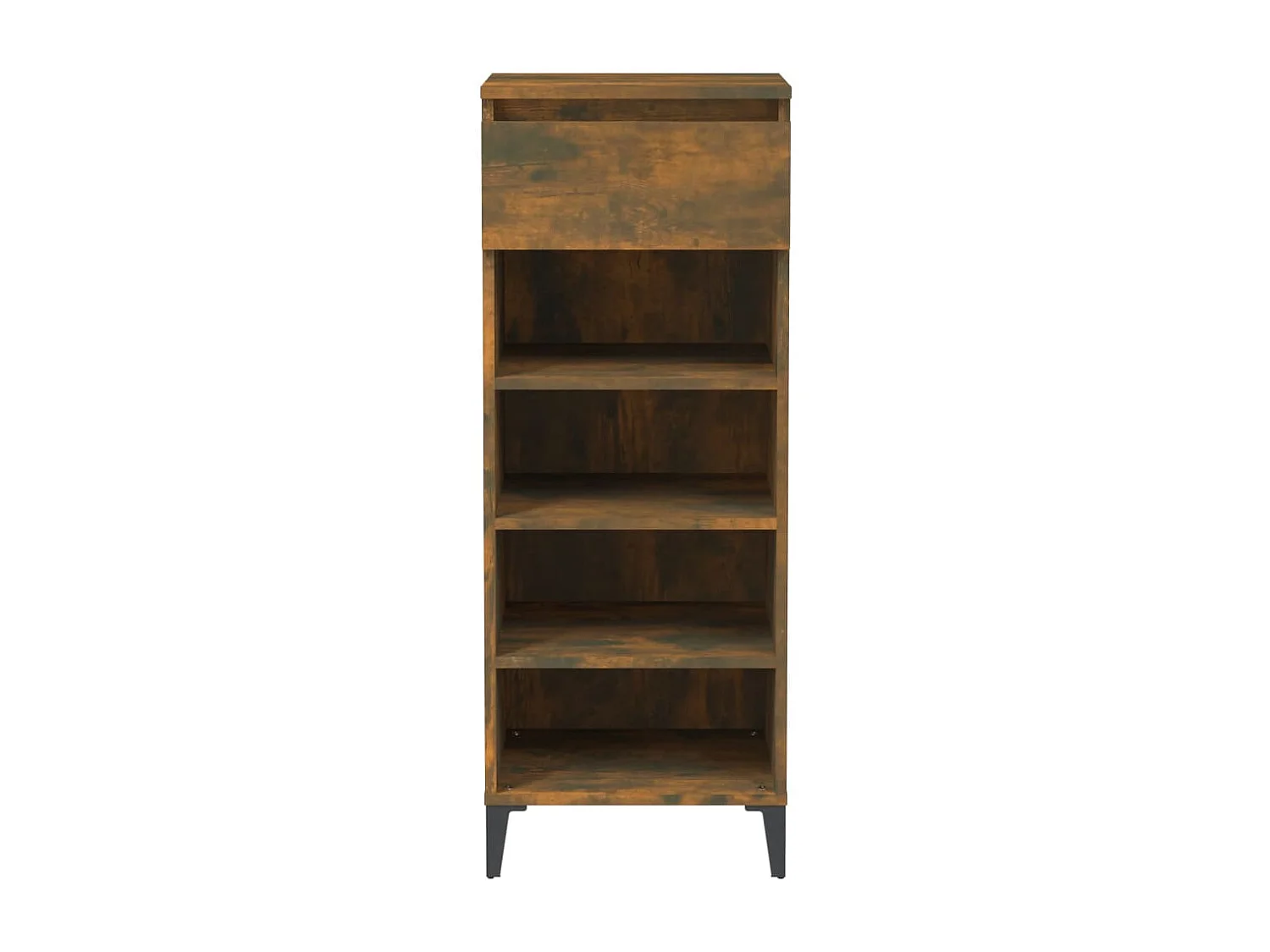 Scarpiera in rovere affumicato 40x36x105 cm in legno ingegnerizzato