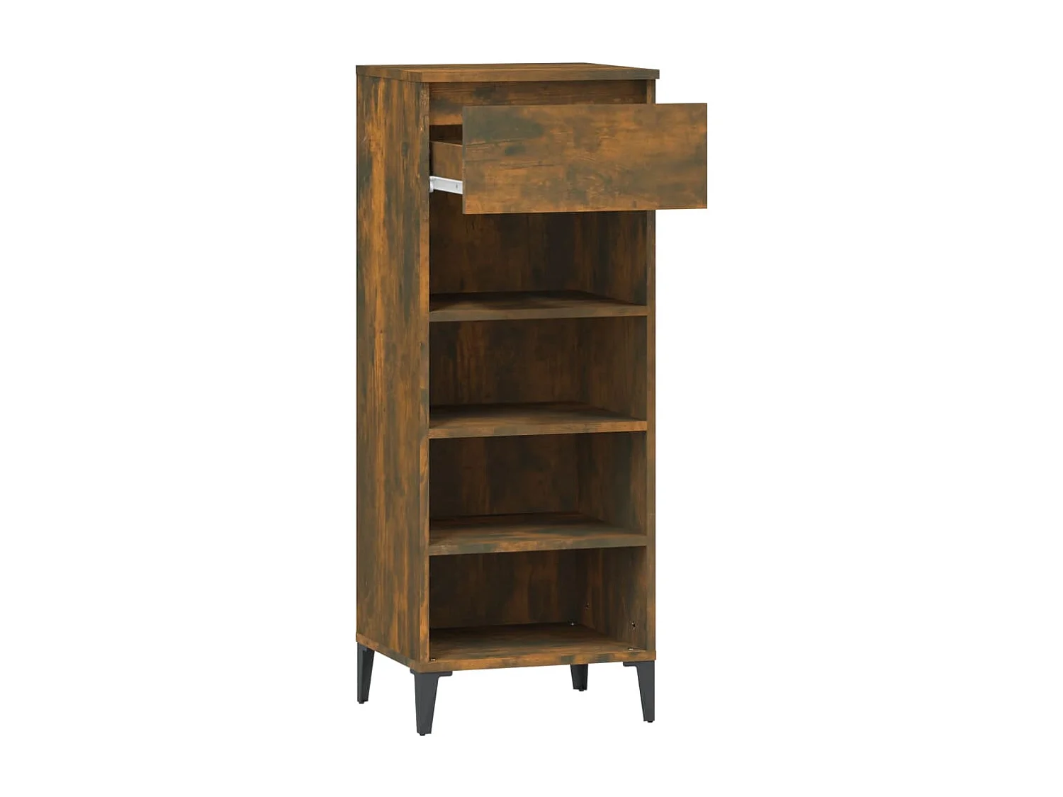 Scarpiera in rovere affumicato 40x36x105 cm in legno ingegnerizzato