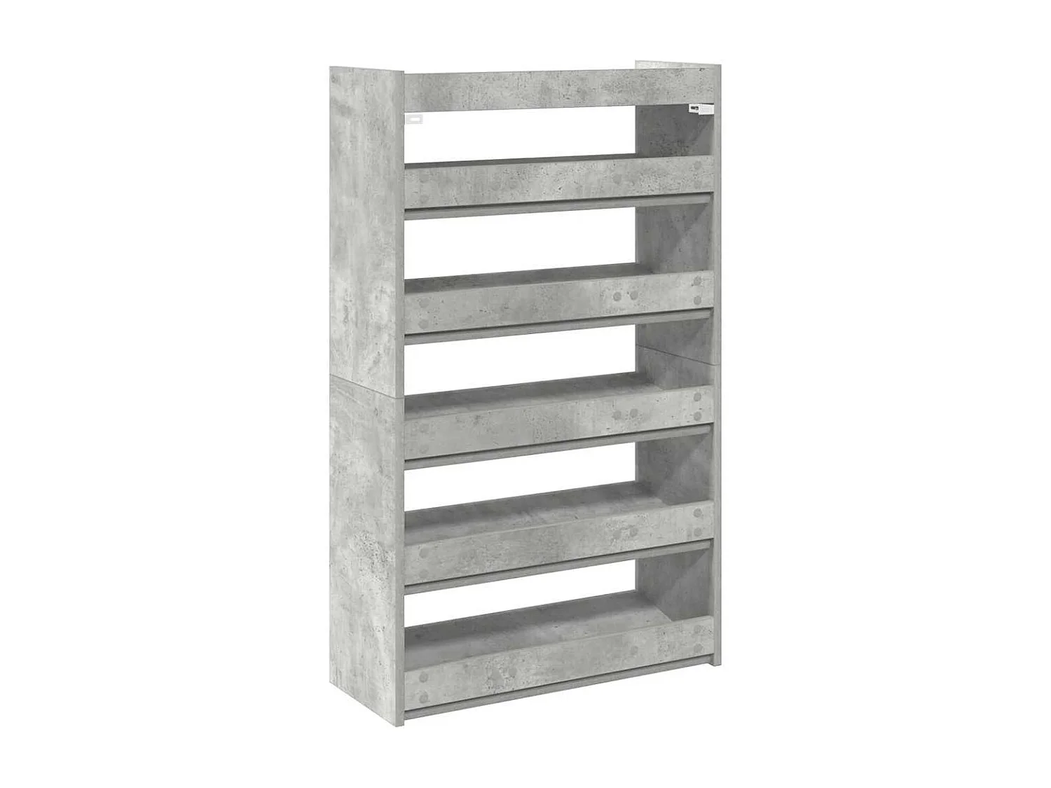 Étagère à chaussures gris béton 60x25x100 cm bois d'ingénierie