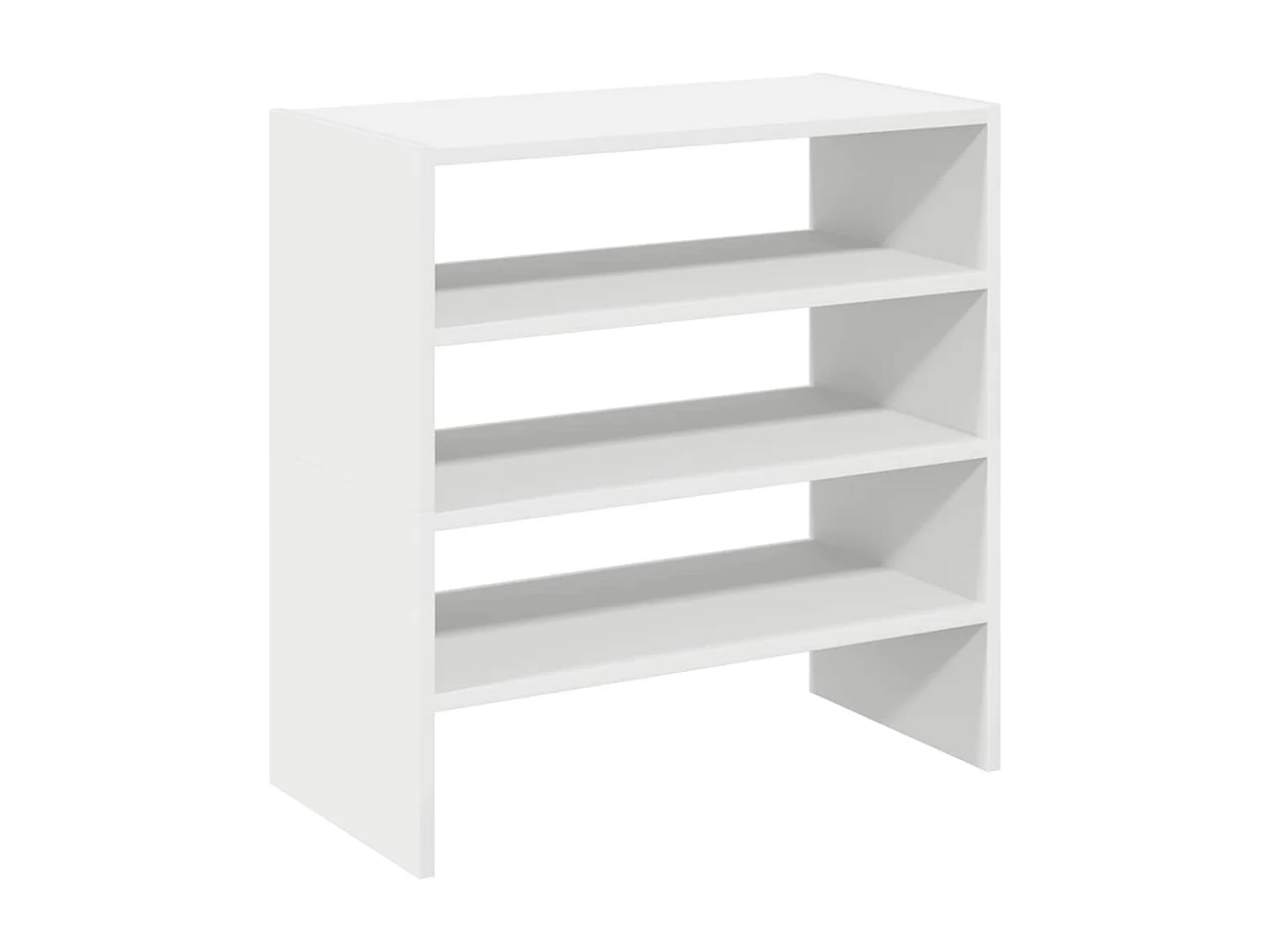 Étagères à chaussures 2 pcs empilable blanc 60x30x30,5 cm