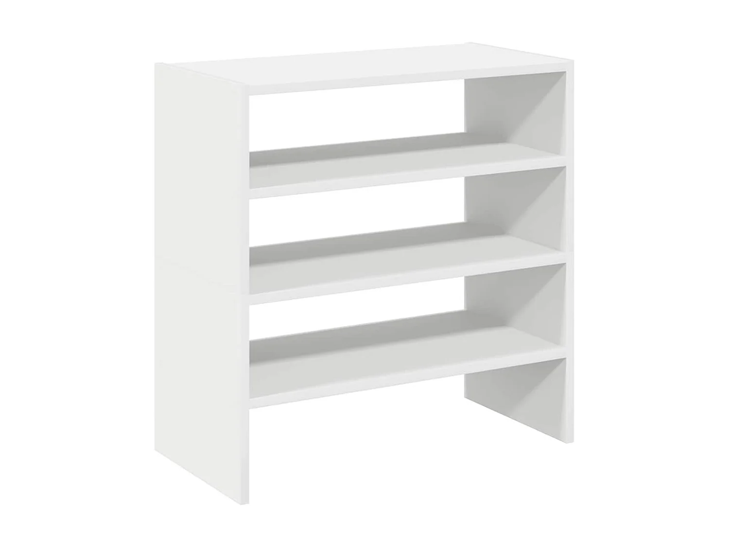 Étagères à chaussures 2 pcs empilable blanc 60x30x30,5 cm