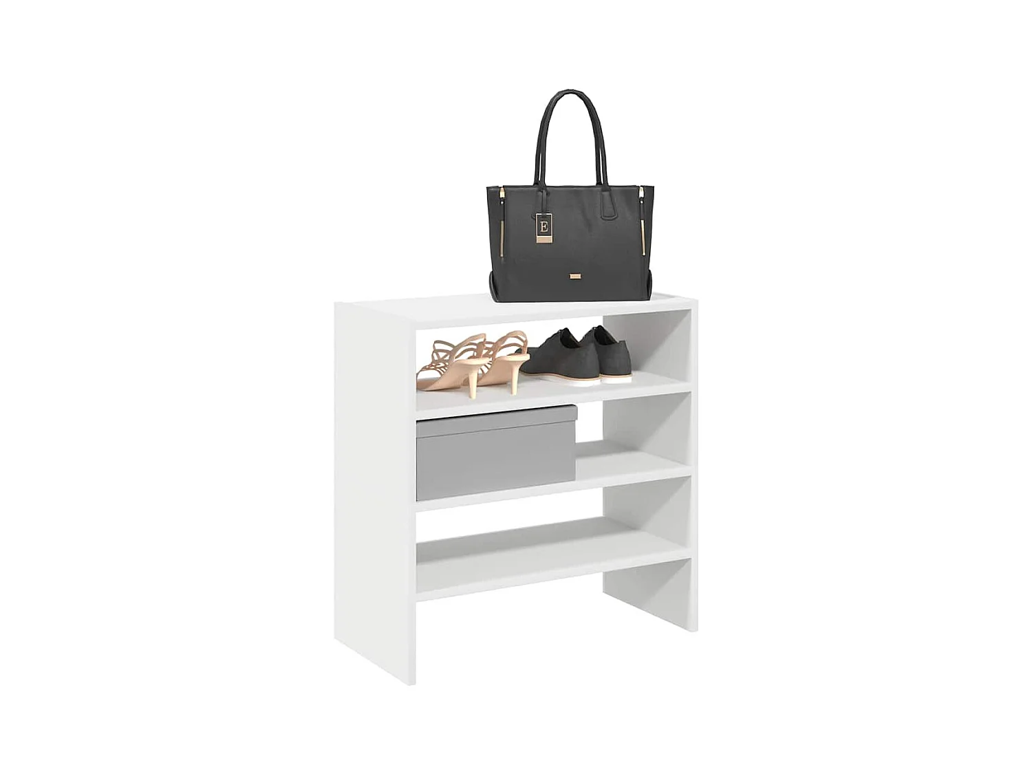 Étagères à chaussures 2 pcs empilable blanc 60x30x30,5 cm