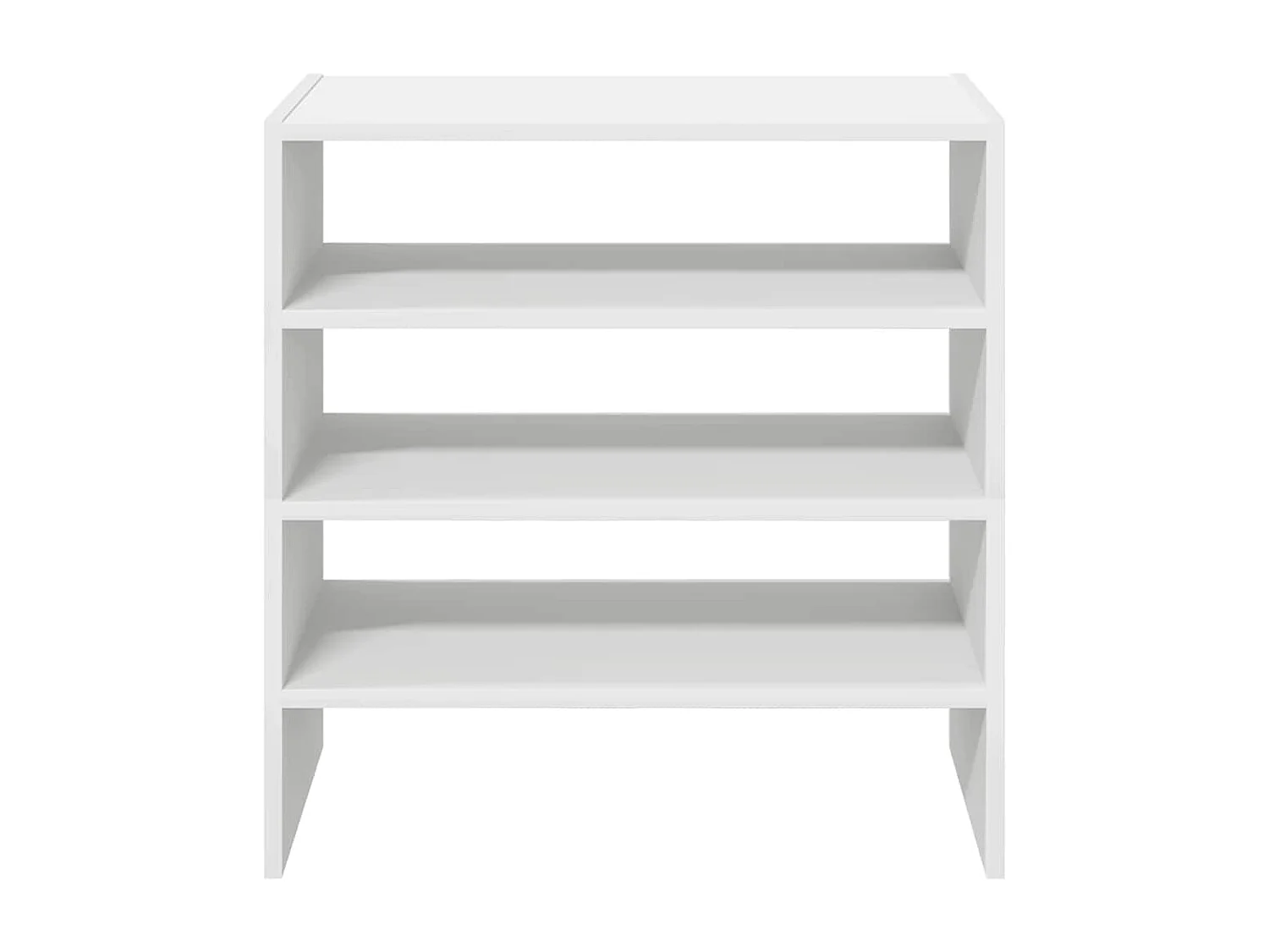 Étagères à chaussures 2 pcs empilable blanc 60x30x30,5 cm