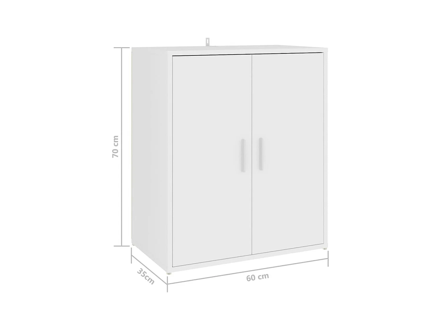 Armoire à chaussures Blanc 60x35x70 cm Bois d’ingénierie