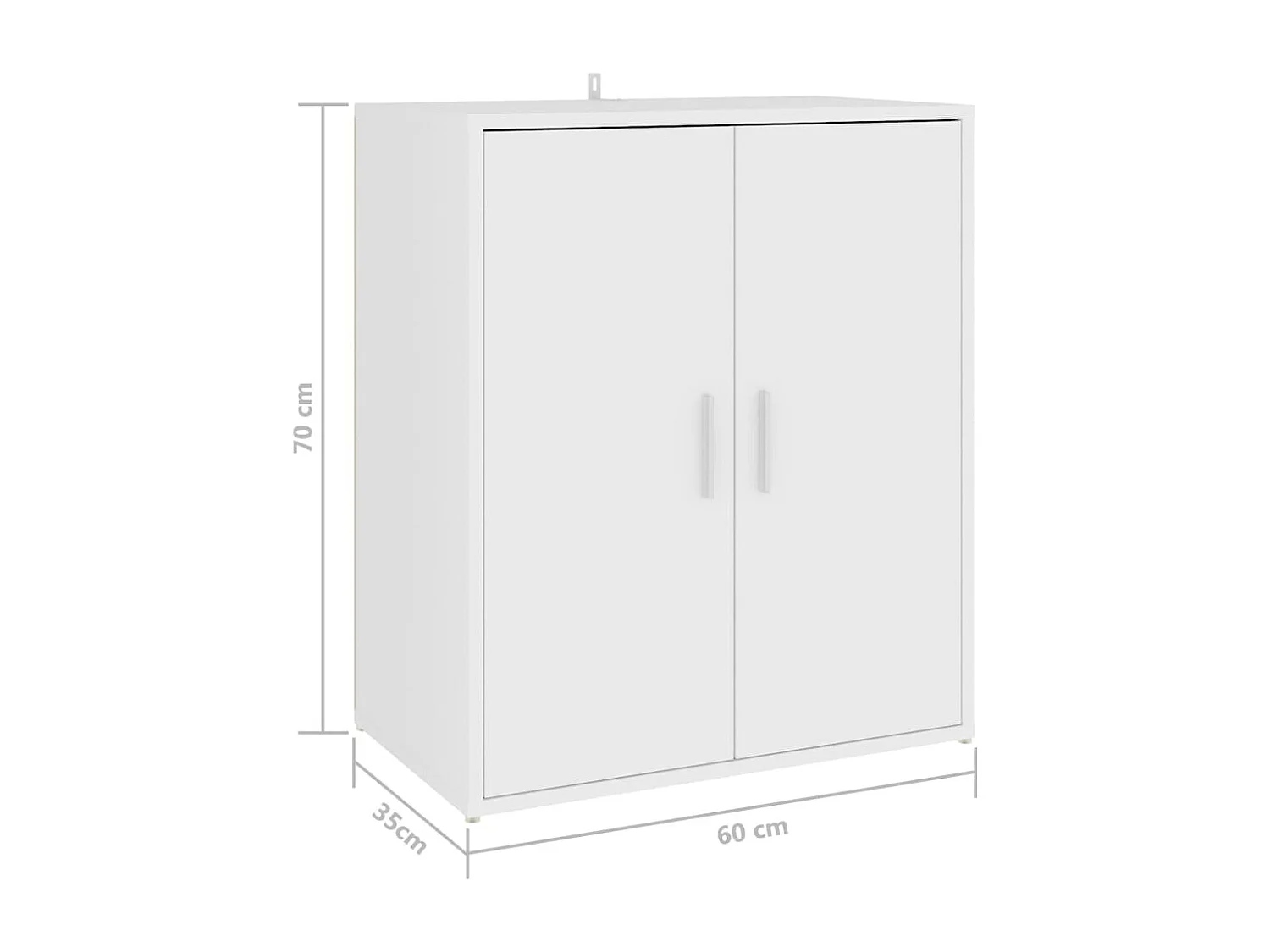 Armoire à chaussures Blanc 60x35x70 cm Bois d’ingénierie