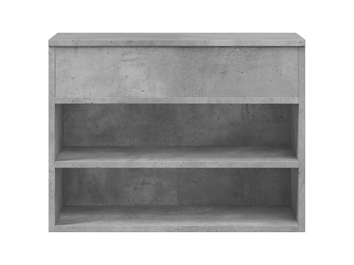 Betongrijze schoenenbank 60x30x45 cm bewerkt hout