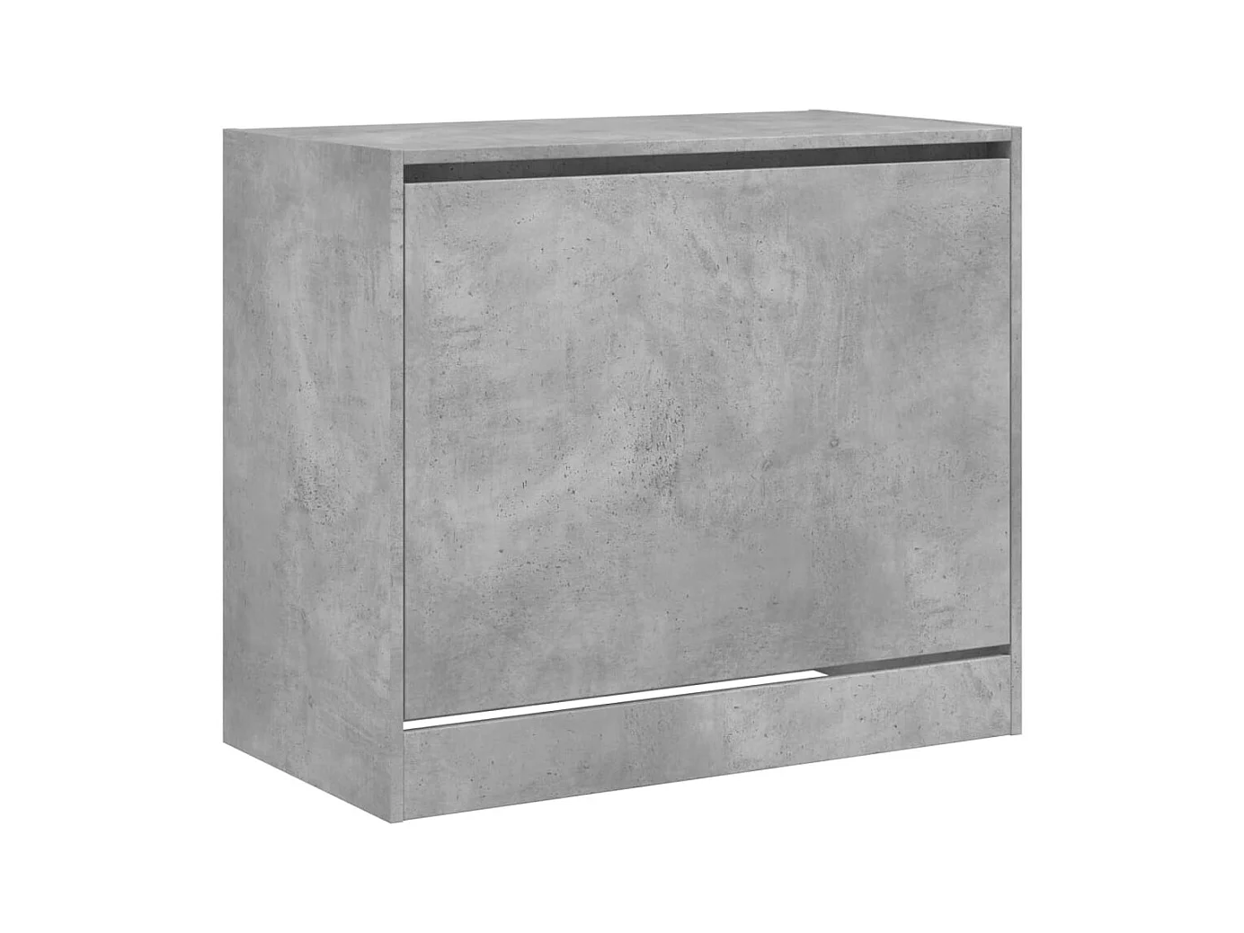 Armoire à chaussures gris béton 80x42x69 cm bois d'ingénierie