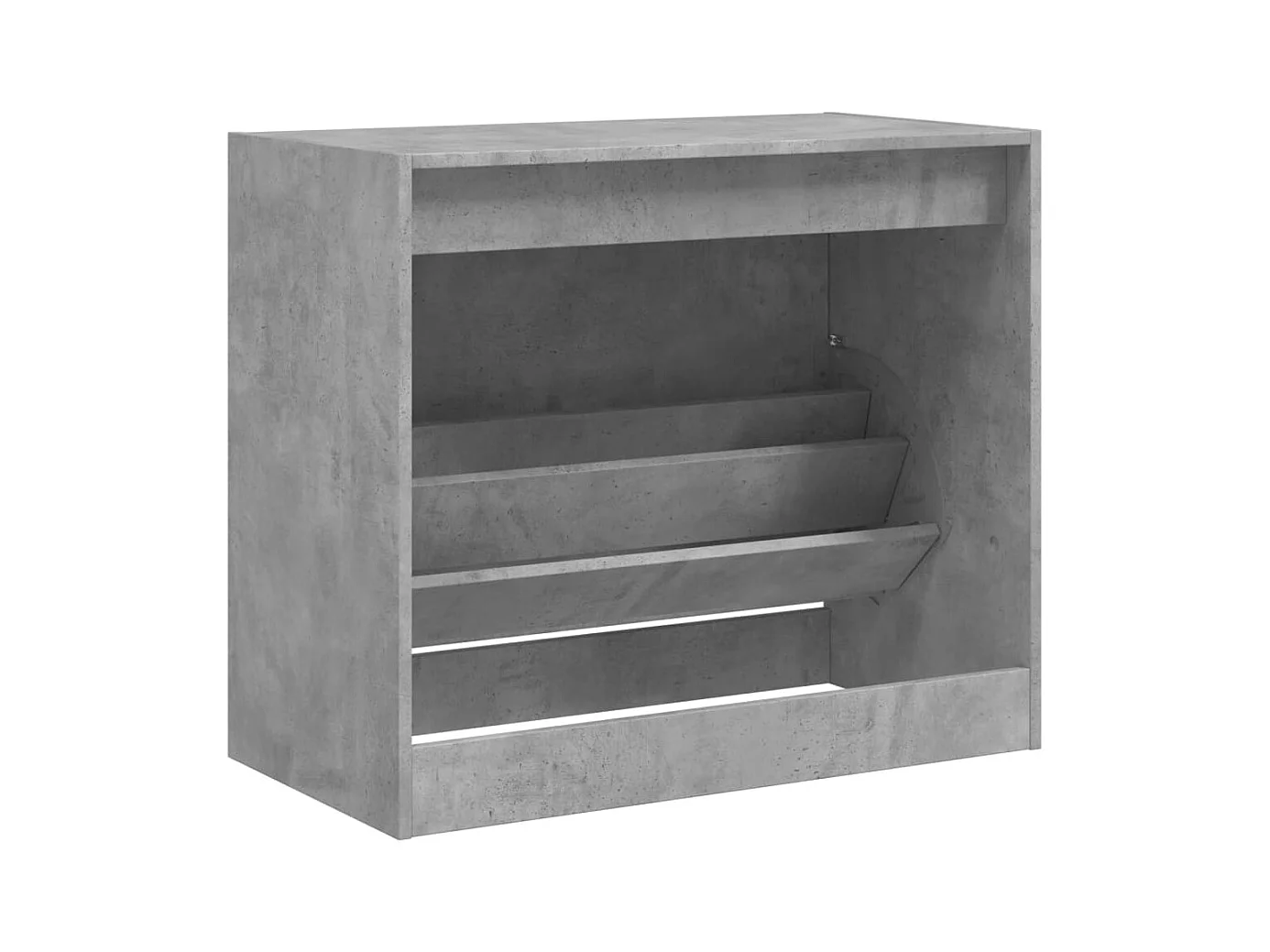 Armoire à chaussures gris béton 80x42x69 cm bois d'ingénierie
