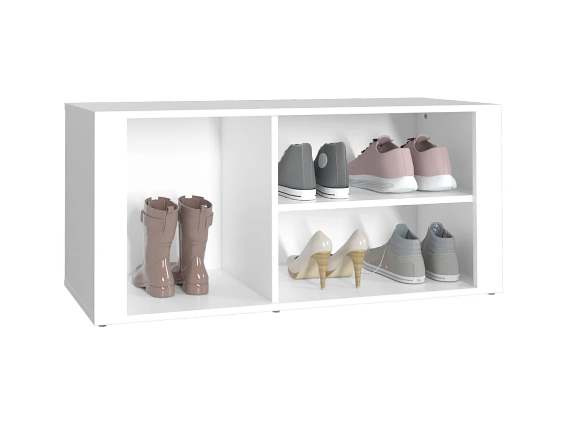 Armoire à chaussures Blanc 100x35x45 cm Bois d'ingénierie