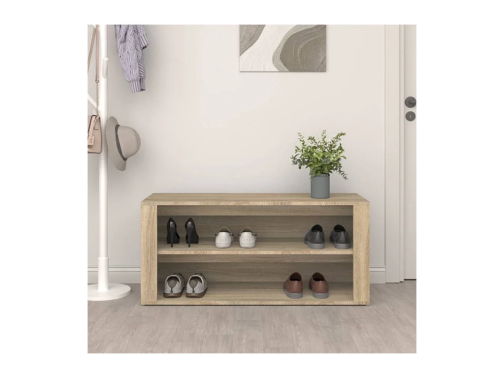 Étagère à chaussures Chêne sonoma 100x35x45cm Bois d'ingénierie