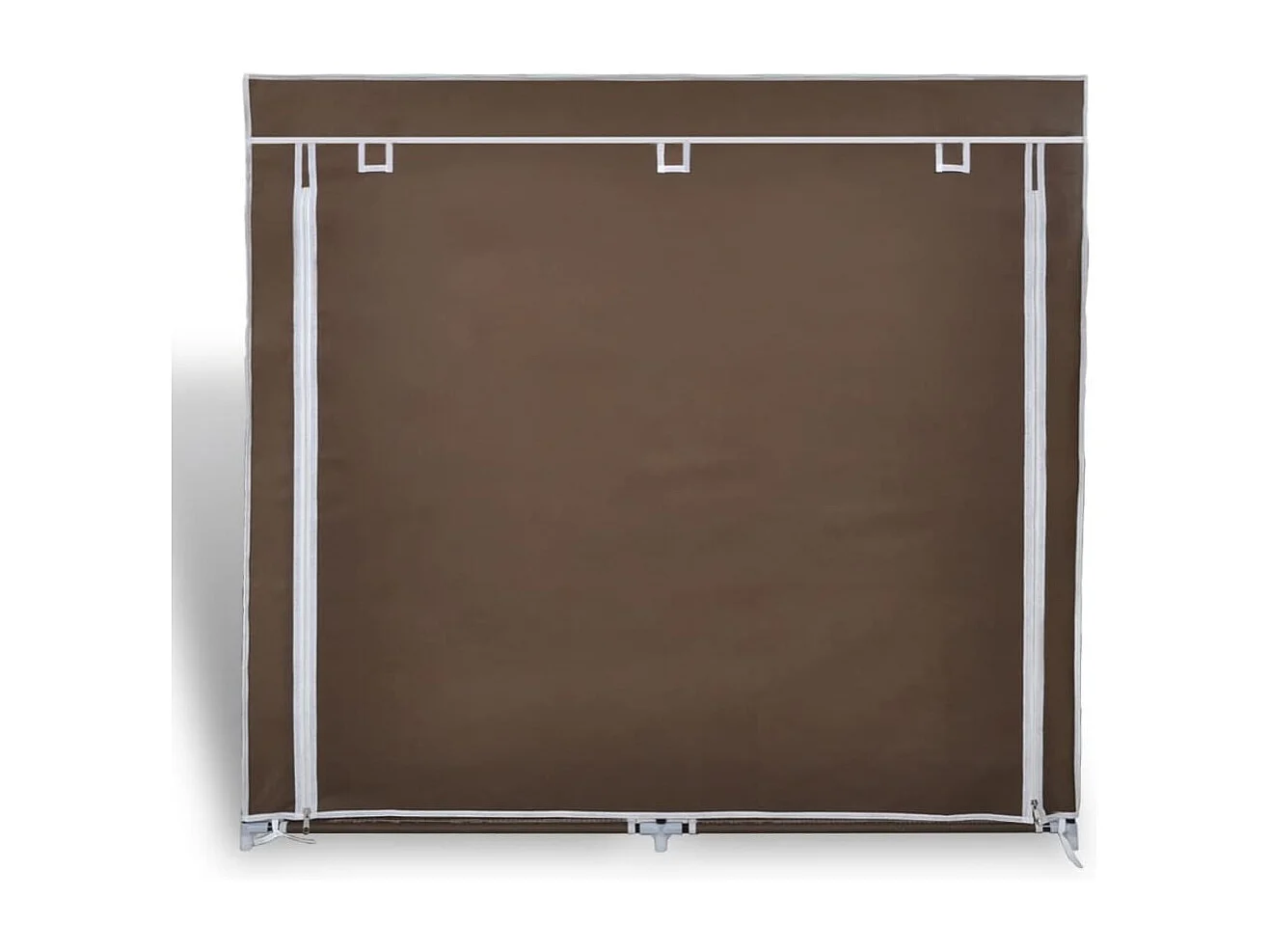 Armoire à chaussures avec housse 115 x 28 x 110 cm Tissu Marron