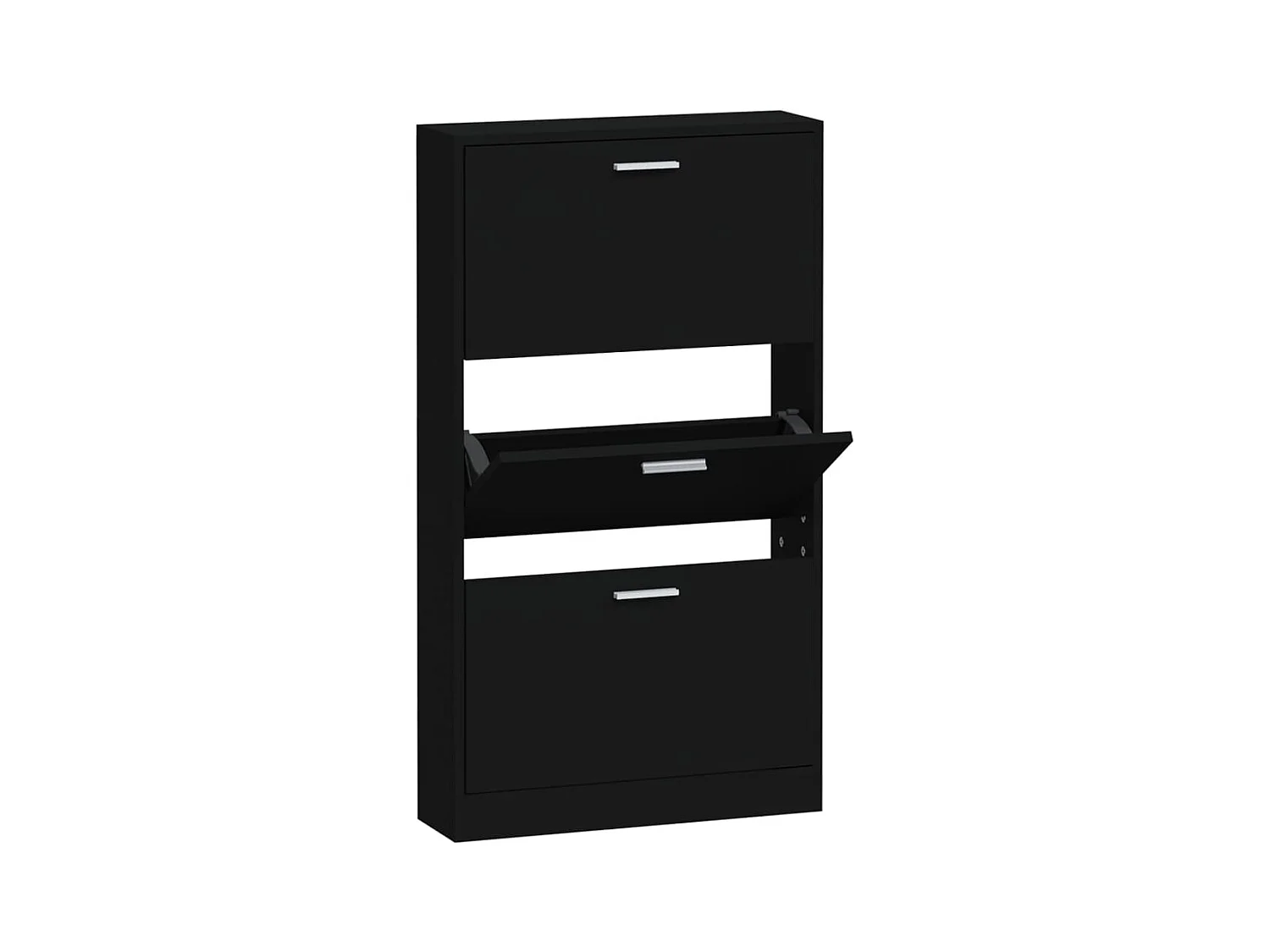 Armoire à chaussures Noir 59x17x108 cm Bois d'ingénierie