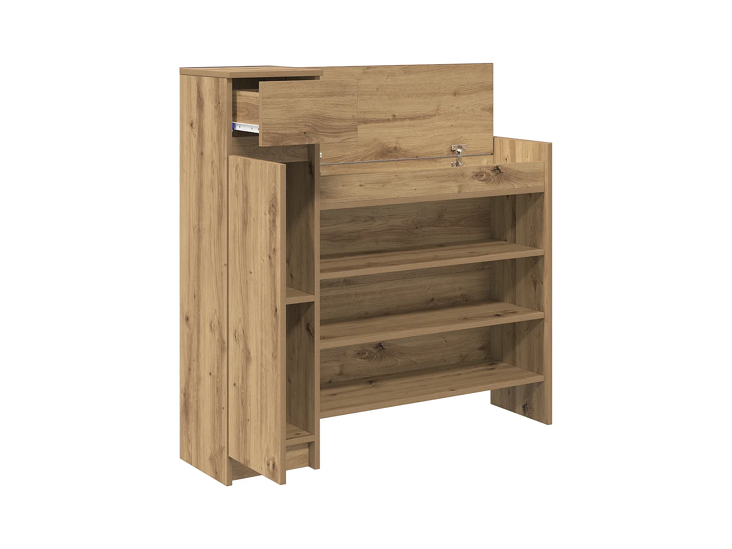 Meuble à chaussures Chêne 100.5x28x100 cm Bois d'ingénierie