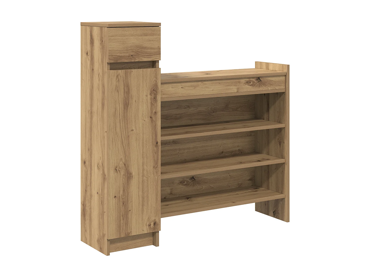 Meuble à chaussures Chêne 100.5x28x100 cm Bois d'ingénierie