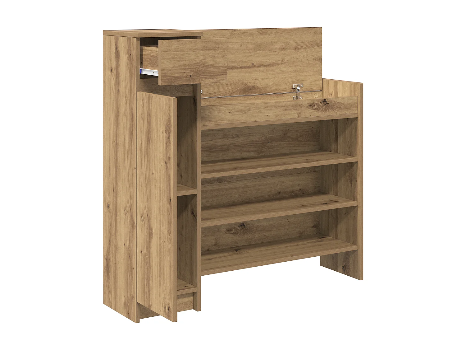 Meuble à chaussures Chêne 100.5x28x100 cm Bois d'ingénierie