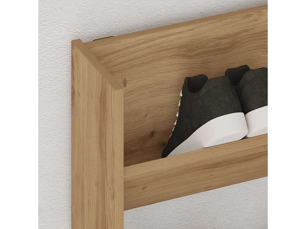 Armoire à chaussures murale chêne artisanal bois d'ingénierie