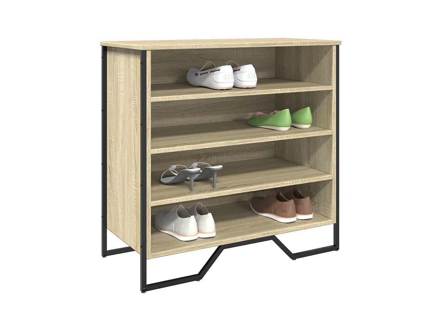 Scarpiera in rovere Sonoma 80x38x78 cm in legno ingegnerizzato