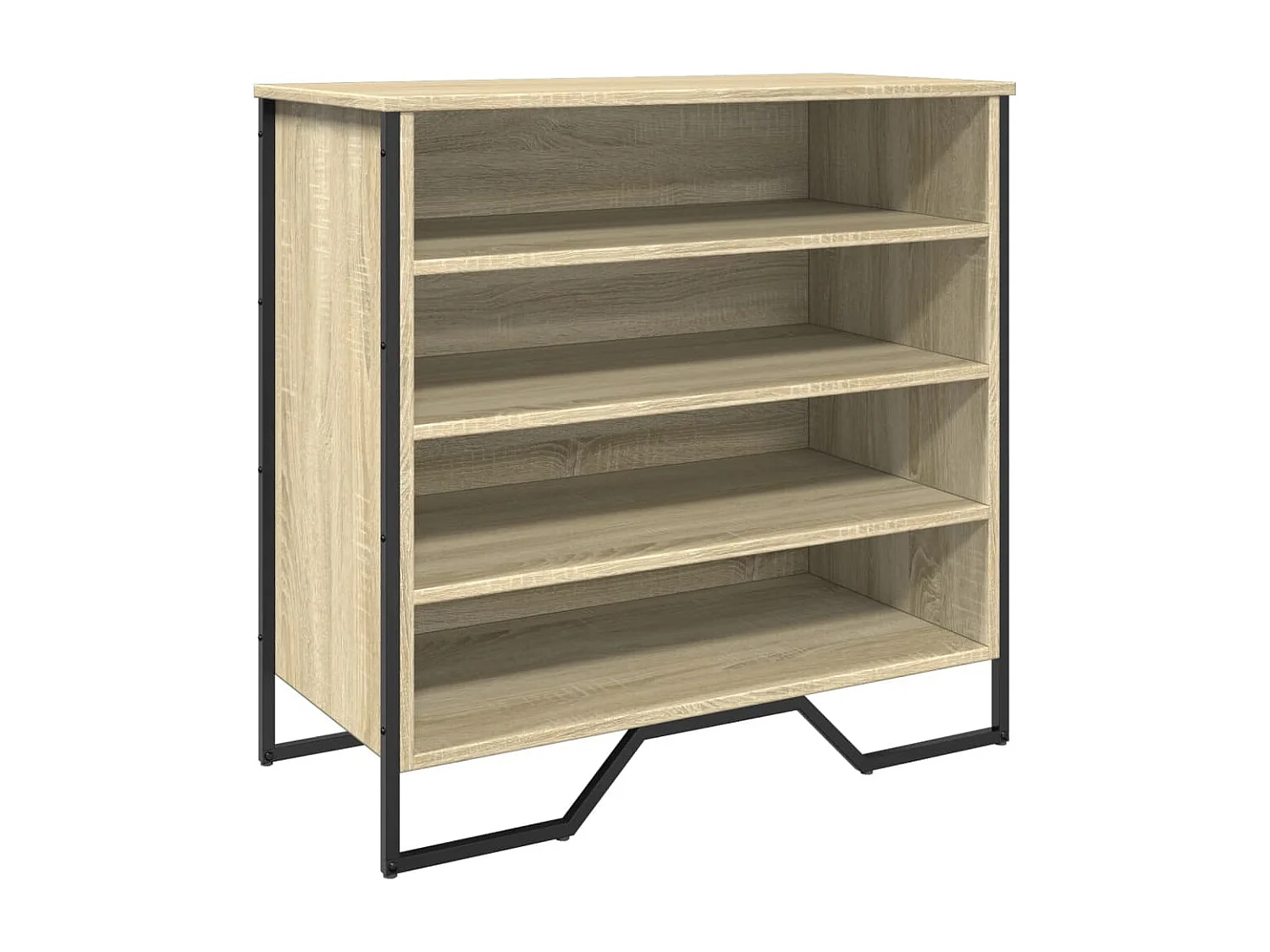 Zapatero de roble Sonoma 80x38x78 cm madera de ingeniería