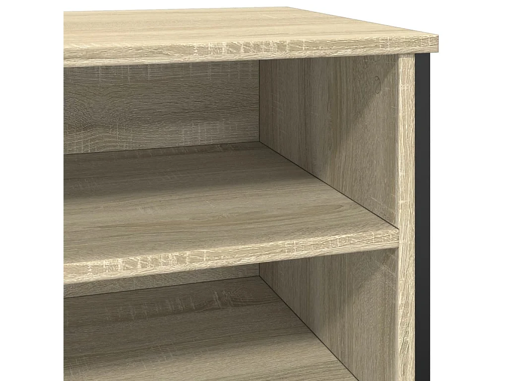 Zapatero de roble Sonoma 80x38x78 cm madera de ingeniería