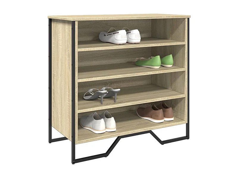 Zapatero de roble Sonoma 80x38x78 cm madera de ingeniería