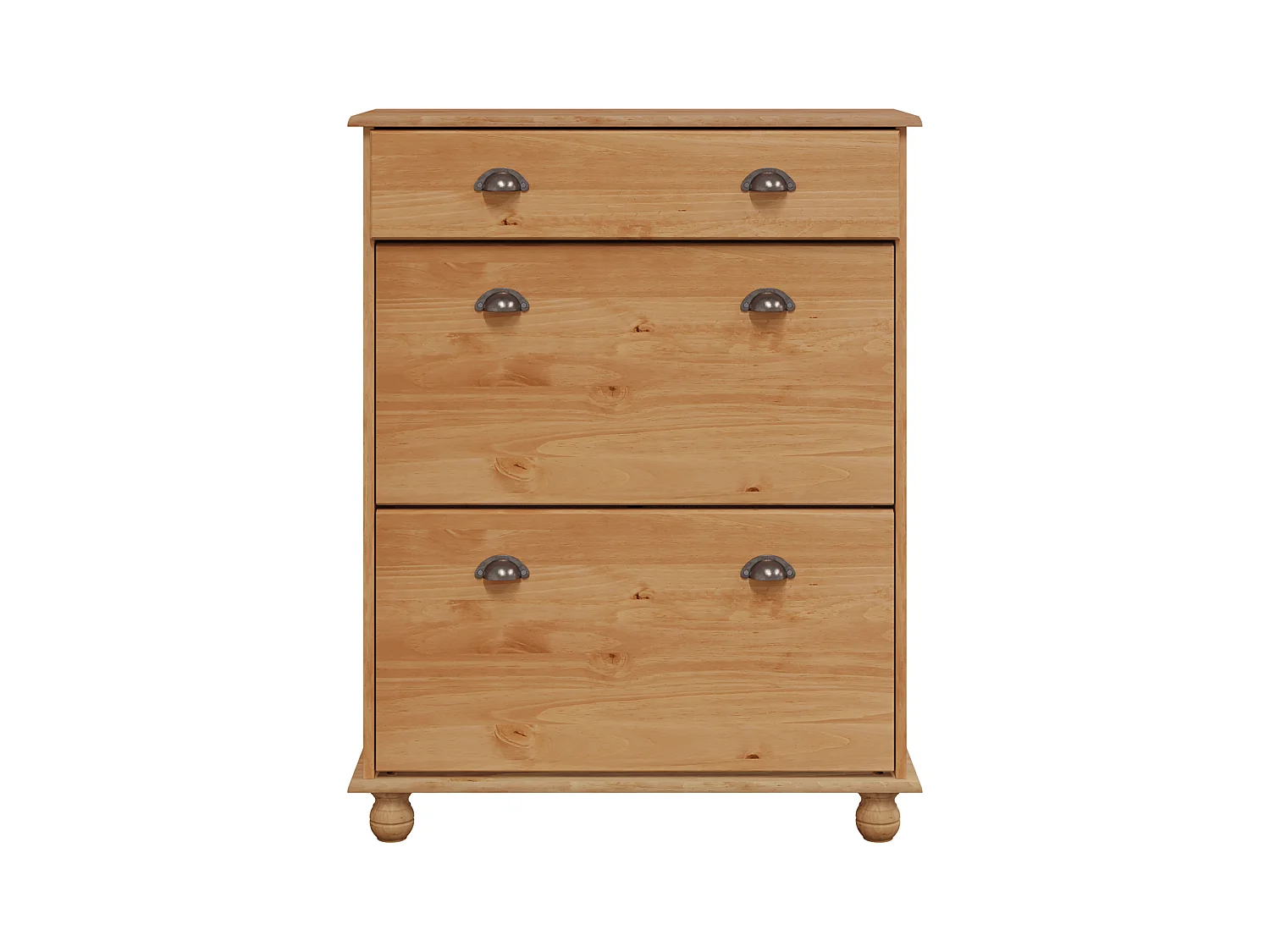 Meuble à chaussures  85x35x108 cm en bois massif de pin