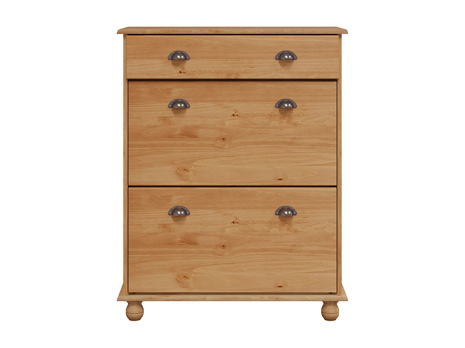 Meuble à chaussures  85x35x108 cm en bois massif de pin