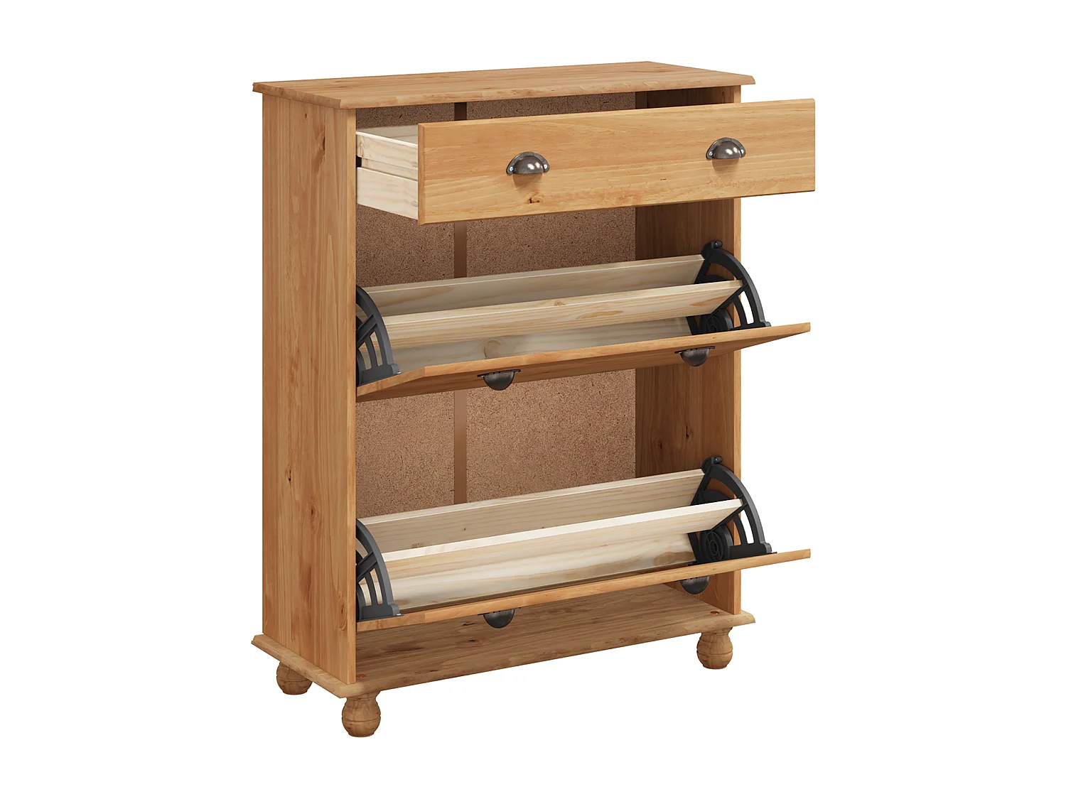 Meuble à chaussures  85x35x108 cm en bois massif de pin