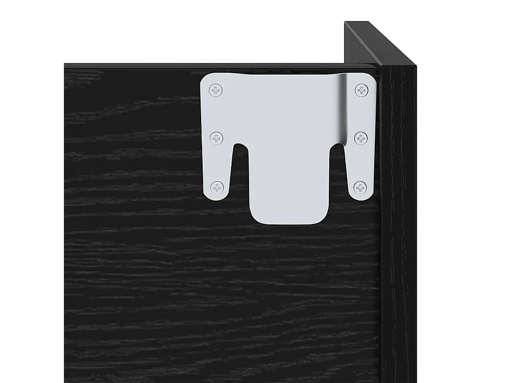 Cabinets à chaussures muraux 2 pcs Chêne noir 60 x 18 x 60 cm