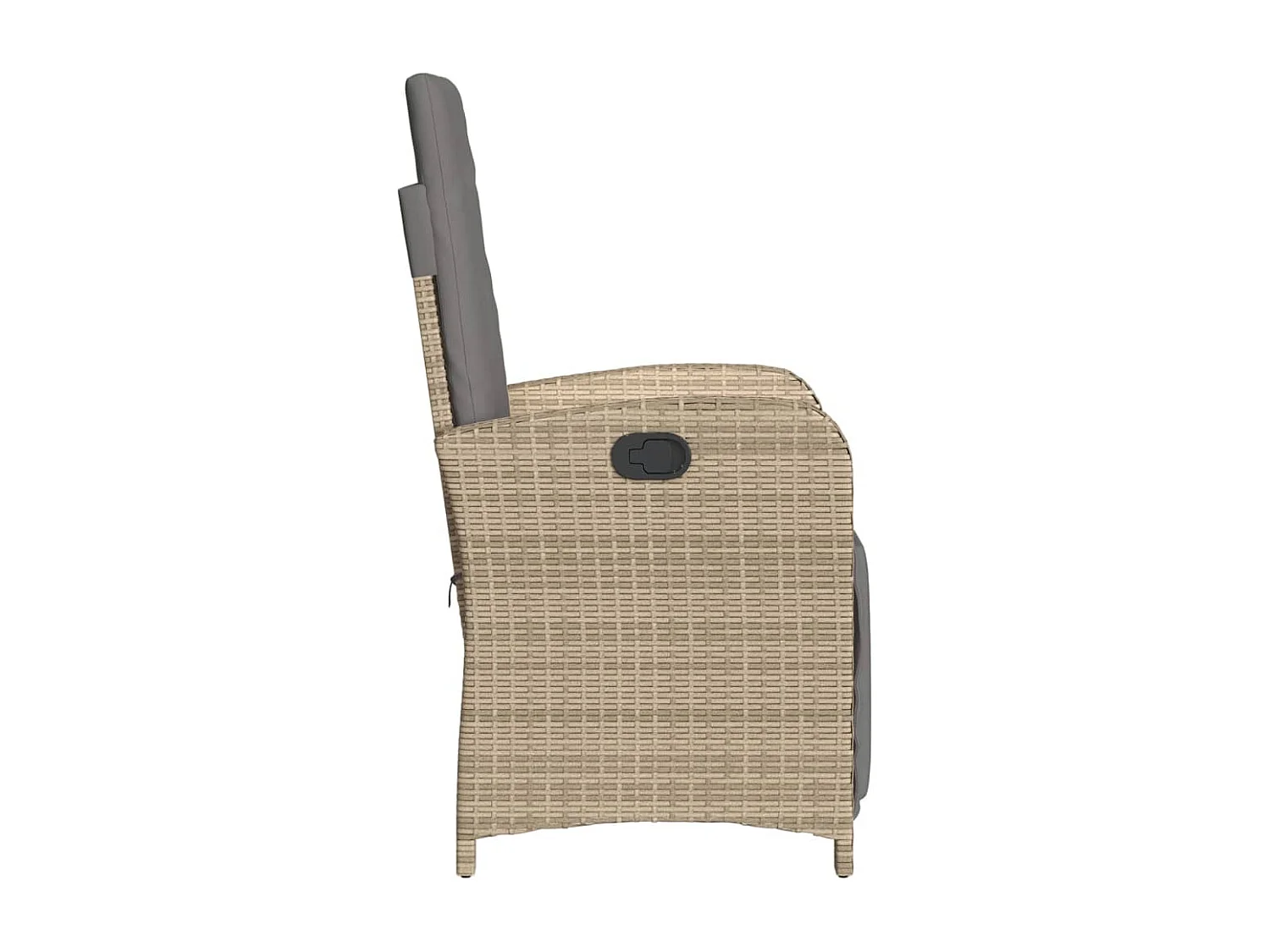 Chaises inclinables de jardin lot de 2 avec repose-pied rotin