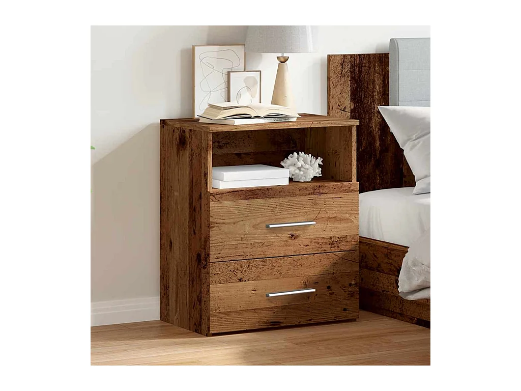 Comodino in legno vecchio 50x32x60 cm in legno ingegnerizzato